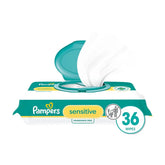 Pampers Sensitive Baby Wipes - 36ct: Unscented, Dye-Free, Alcohol-Free, Diaper Area Pop-Up Dispenser