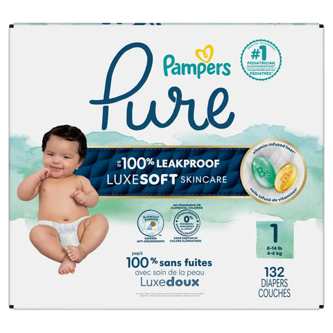 Pampers Pure Protection Diapers - (Select Size and Count)