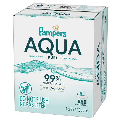 Pampers Aqua Pure Sensitive Baby Wipes (Select Count)
