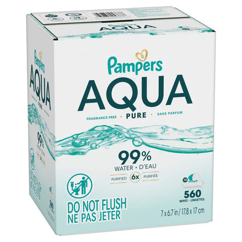 Pampers Aqua Pure Sensitive Baby Wipes (Select Count)