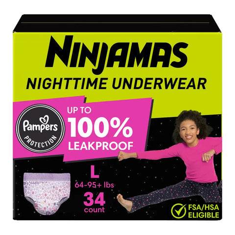 Pampers Ninjamas Nighttime Girls' Underwear - (Select Size and Count)
