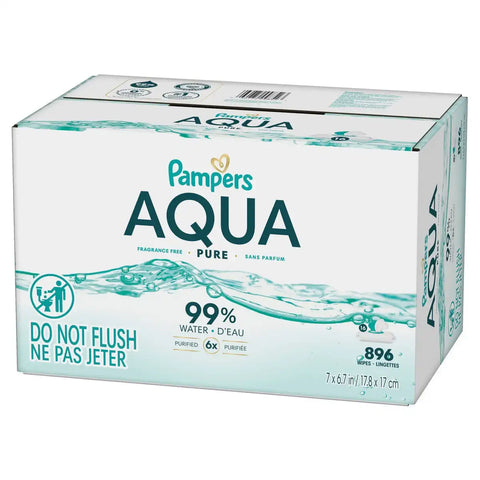 Pampers Aqua Pure Sensitive Baby Wipes (Select Count)
