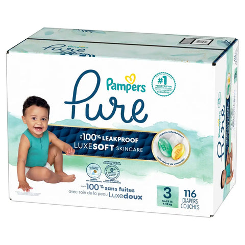 Pampers Pure Protection Diapers - (Select Size and Count)