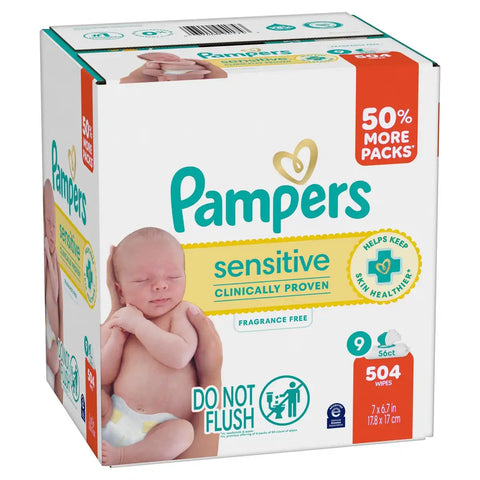 Pampers Sensitive Baby Wipes (Select Count)