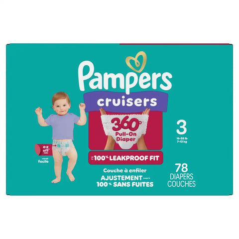 Pampers Cruisers 360 Diapers - (Select Size and Count)
