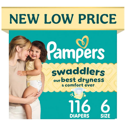 Pampers Swaddlers Sensitive Disposable Diapers - (Select Size and Count)