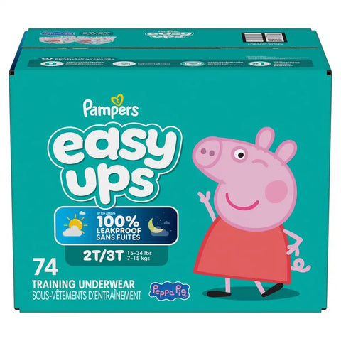 Easy Ups Girls' Disposable Training Underwear - (Select Size and Count)