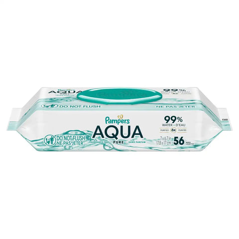 Pampers Aqua Pure Sensitive Baby Wipes (Select Count)