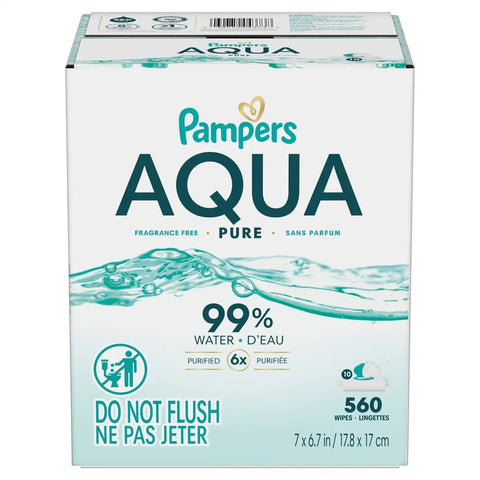 Pampers Aqua Pure Sensitive Baby Wipes (Select Count)