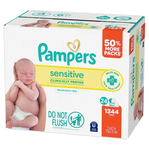 Pampers Sensitive Baby Wipes (Select Count)