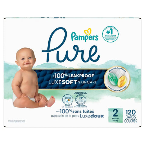 Pampers Pure Protection Diapers - (Select Size and Count)