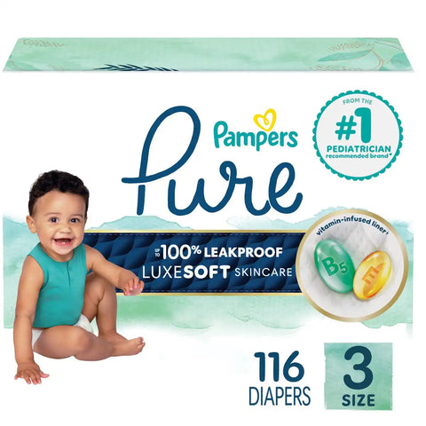 Pampers Pure Protection Diapers - (Select Size and Count)