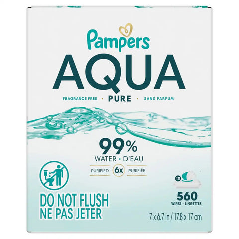 Pampers Aqua Pure Sensitive Baby Wipes (Select Count)