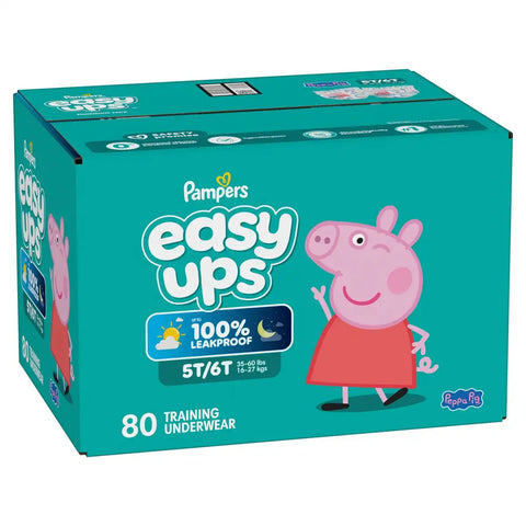 Easy Ups Girls' Disposable Training Underwear - (Select Size and Count)