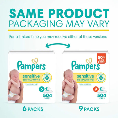 Pampers Sensitive Baby Wipes (Select Count)