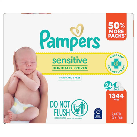 Pampers Sensitive Baby Wipes (Select Count)