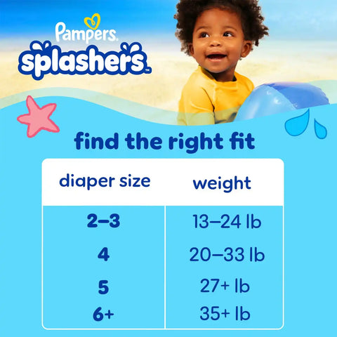 Pampers Splashers Disposable Swim Pants - (Select Size and Count)