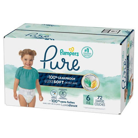 Pampers Pure Protection Diapers - (Select Size and Count)