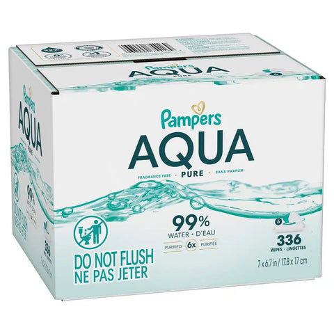 Pampers Aqua Pure Sensitive Baby Wipes (Select Count)