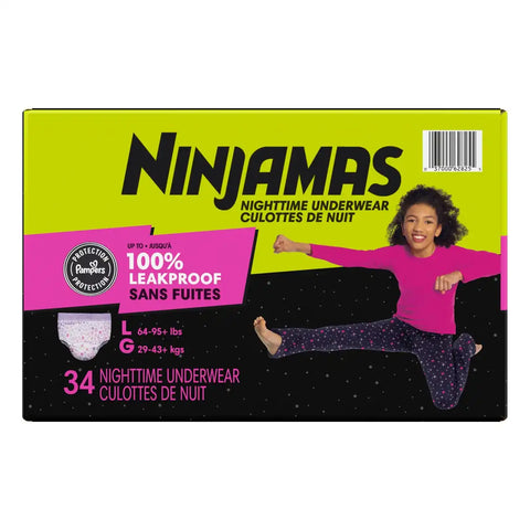 Pampers Ninjamas Nighttime Girls' Underwear - (Select Size and Count)