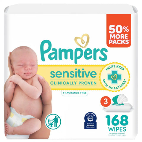 Pampers Sensitive Baby Wipes (Select Count)