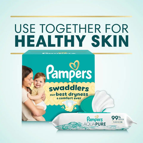 Pampers Aqua Pure Sensitive Baby Wipes (Select Count)