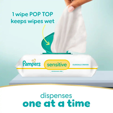 Pampers Sensitive Baby Wipes (Select Count)