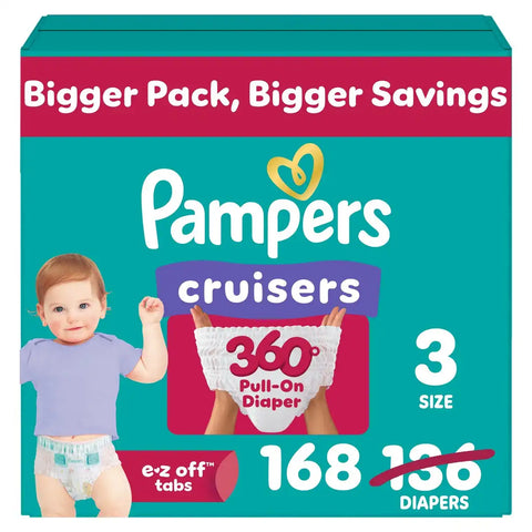 Pampers Cruisers 360 Diapers - (Select Size and Count)