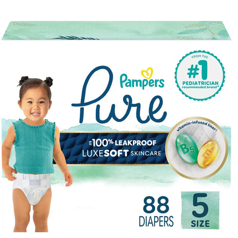 Pampers Pure Protection Diapers - (Select Size and Count)