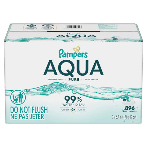 Pampers Aqua Pure Sensitive Baby Wipes (Select Count)