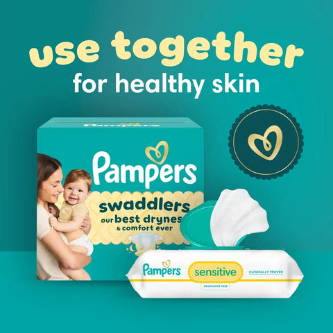Pampers Swaddlers Sensitive Disposable Diapers - (Select Size and Count)