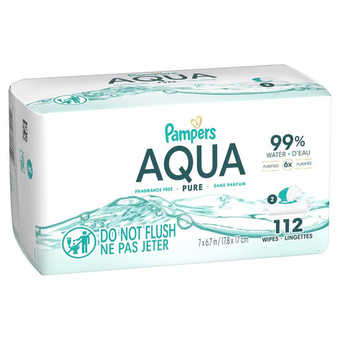 Pampers Aqua Pure Sensitive Baby Wipes (Select Count)