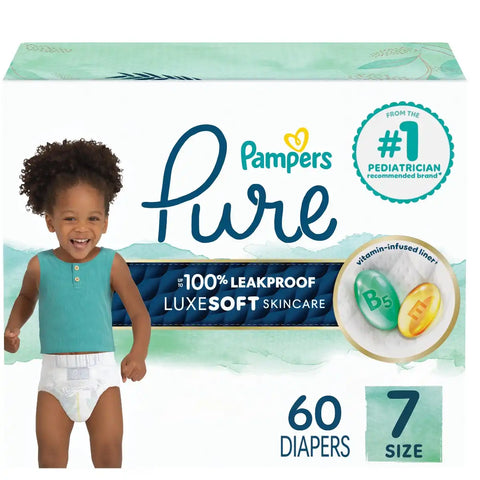 Pampers Pure Protection Diapers - (Select Size and Count)