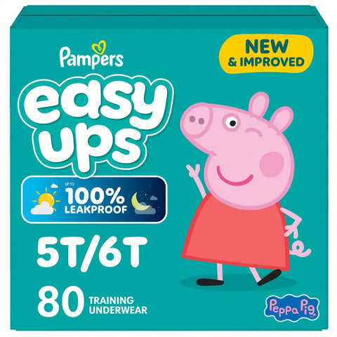 Easy Ups Girls' Disposable Training Underwear - (Select Size and Count)