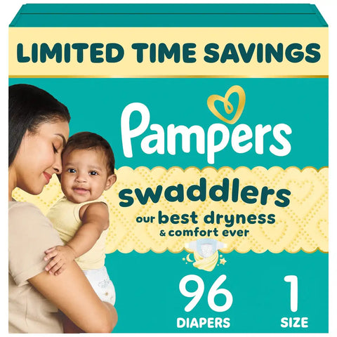Pampers Swaddlers Sensitive Disposable Diapers - (Select Size and Count)