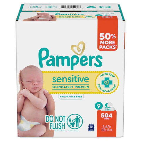 Pampers Sensitive Baby Wipes (Select Count)