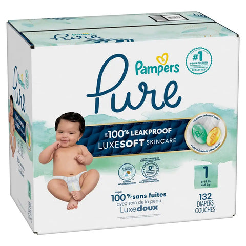 Pampers Pure Protection Diapers - (Select Size and Count)