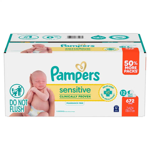 Pampers Sensitive Baby Wipes (Select Count)