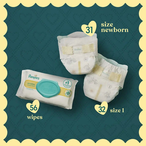 Pampers Swaddlers Gift Pack Disposable Diapers - Size 0-6 - 8pk
