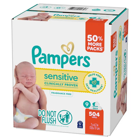 Pampers Sensitive Baby Wipes (Select Count)