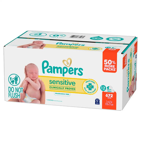 Pampers Sensitive Baby Wipes (Select Count)