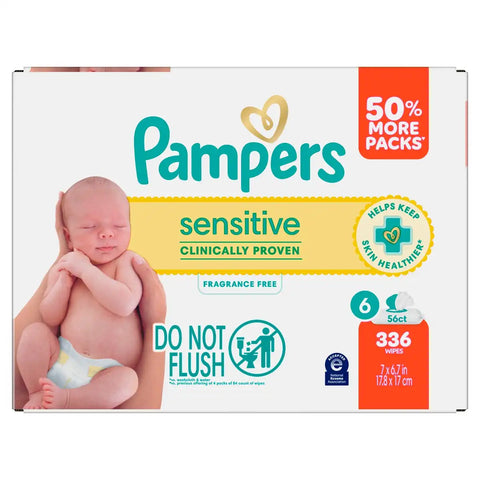 Pampers Sensitive Baby Wipes (Select Count)