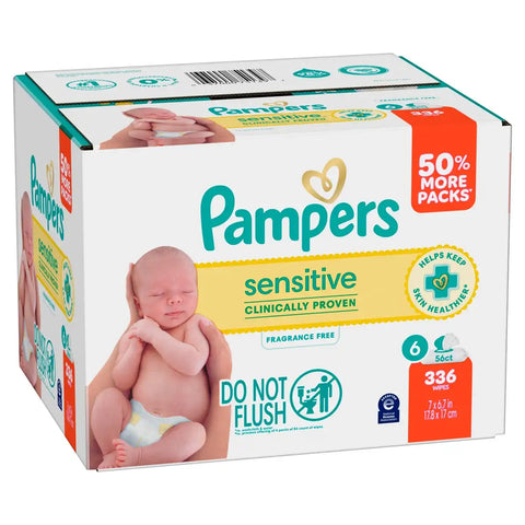 Pampers Sensitive Baby Wipes (Select Count)
