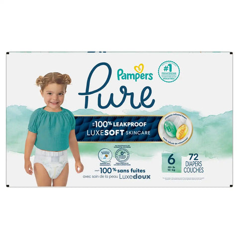 Pampers Pure Protection Diapers - (Select Size and Count)