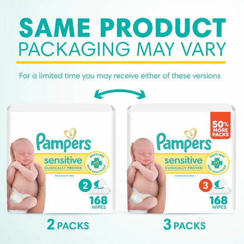Pampers Sensitive Baby Wipes (Select Count)