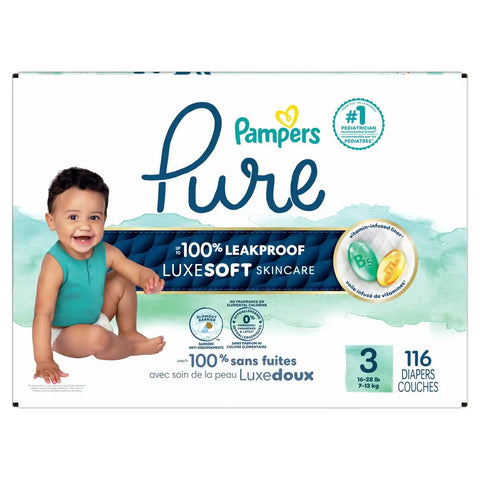 Pampers Pure Protection Diapers - (Select Size and Count)