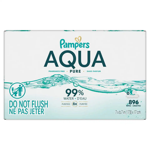 Pampers Aqua Pure Sensitive Baby Wipes (Select Count)