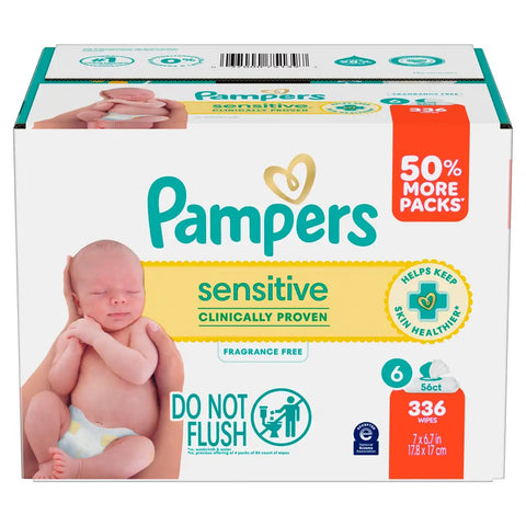 Pampers Sensitive Baby Wipes (Select Count)