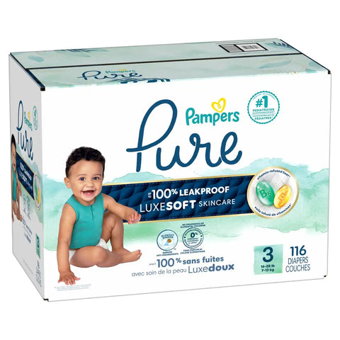 Pampers Pure Protection Diapers - (Select Size and Count)
