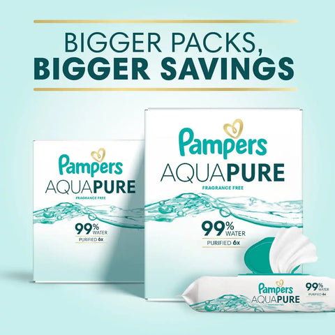 Pampers Aqua Pure Sensitive Baby Wipes (Select Count)